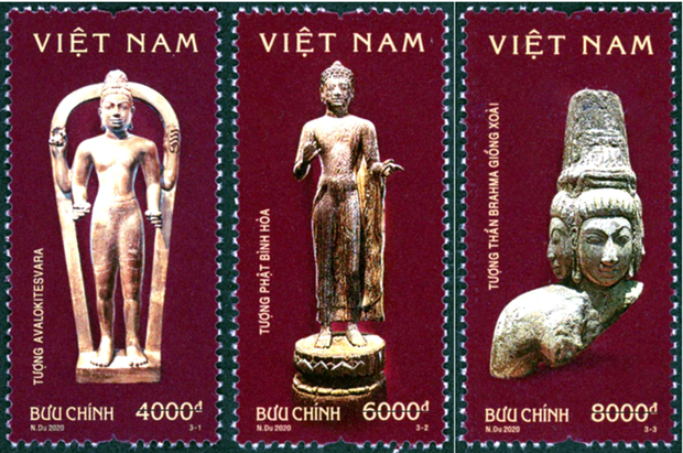 Bộ tem gồm 3 mẫu. (Nguồn: ictvietnam.vn)