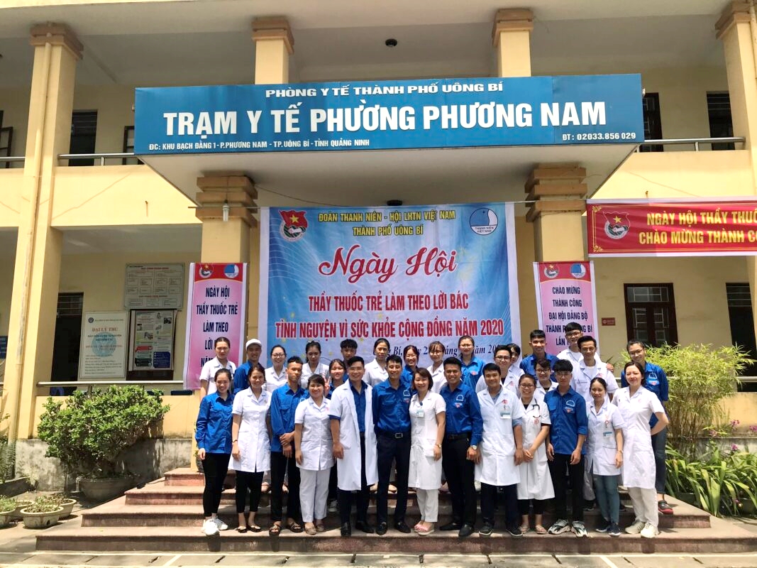 Thành đoàn Uông Bí tổ chức Ngày hội thầy thuốc làm theo lời Bác tại Trạm y tế phường Phương Nam tháng 6/2020