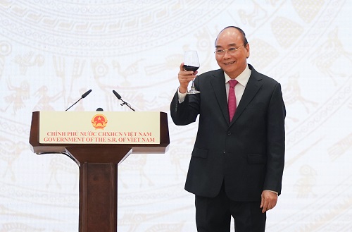 Thủ tướng Nguyễn Xuân Phúc chủ trì lễ kỷ niệm 75 năm Quốc khánh nước CHXHCN Việt Nam - Ảnh: VGP/Quang Hiếu