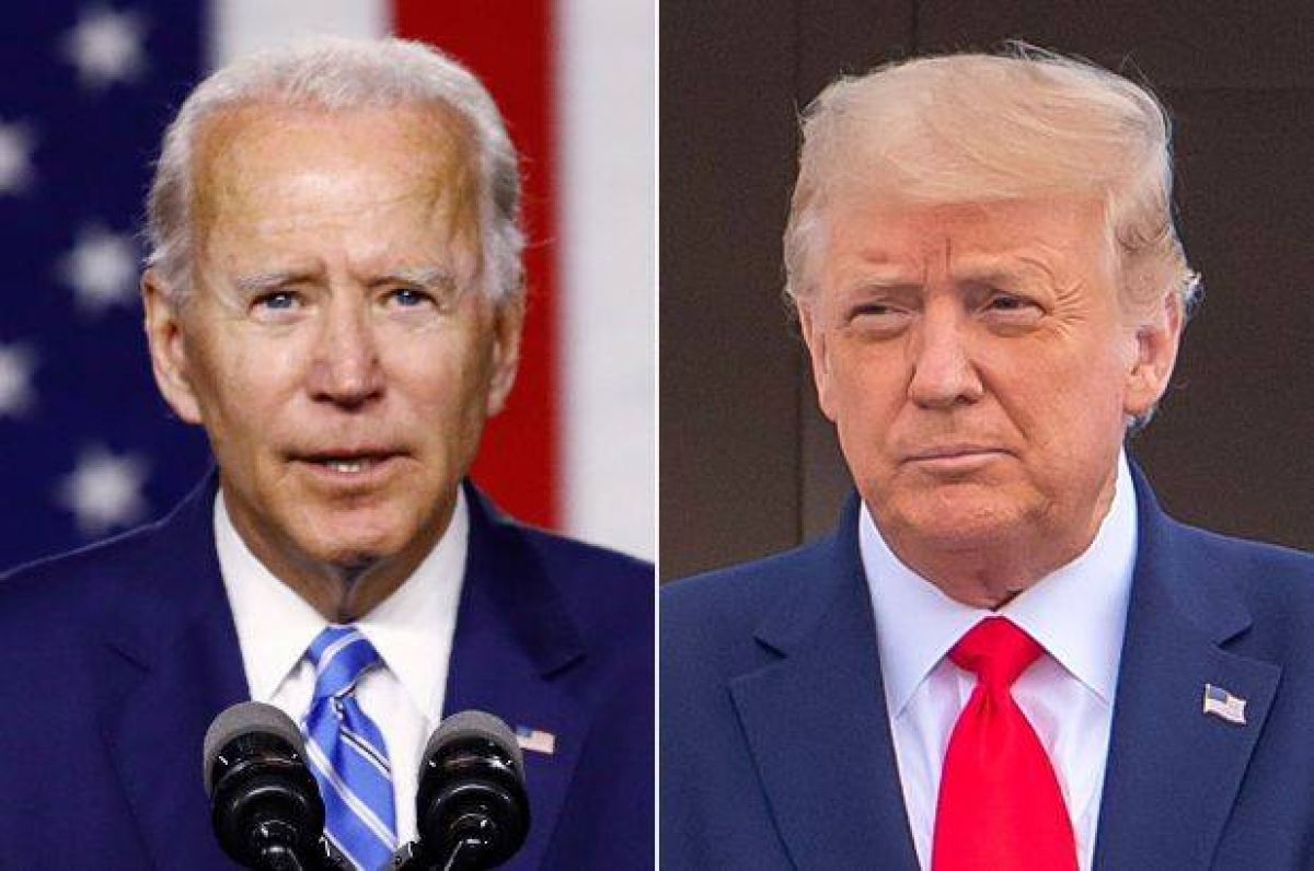 Ứng viên đảng Dân chủ Joe Biden (trái) và Tổng thống Donald Trump (phải). Ảnh: AP