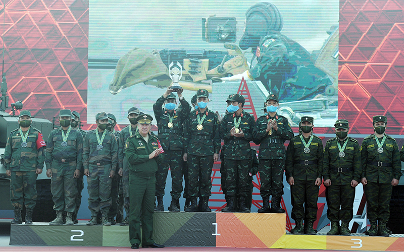 Đội tuyển Xe tăng QĐND Việt Nam đã thi đấu xuất sắc và xứng đáng đứng trên bục cao nhất.