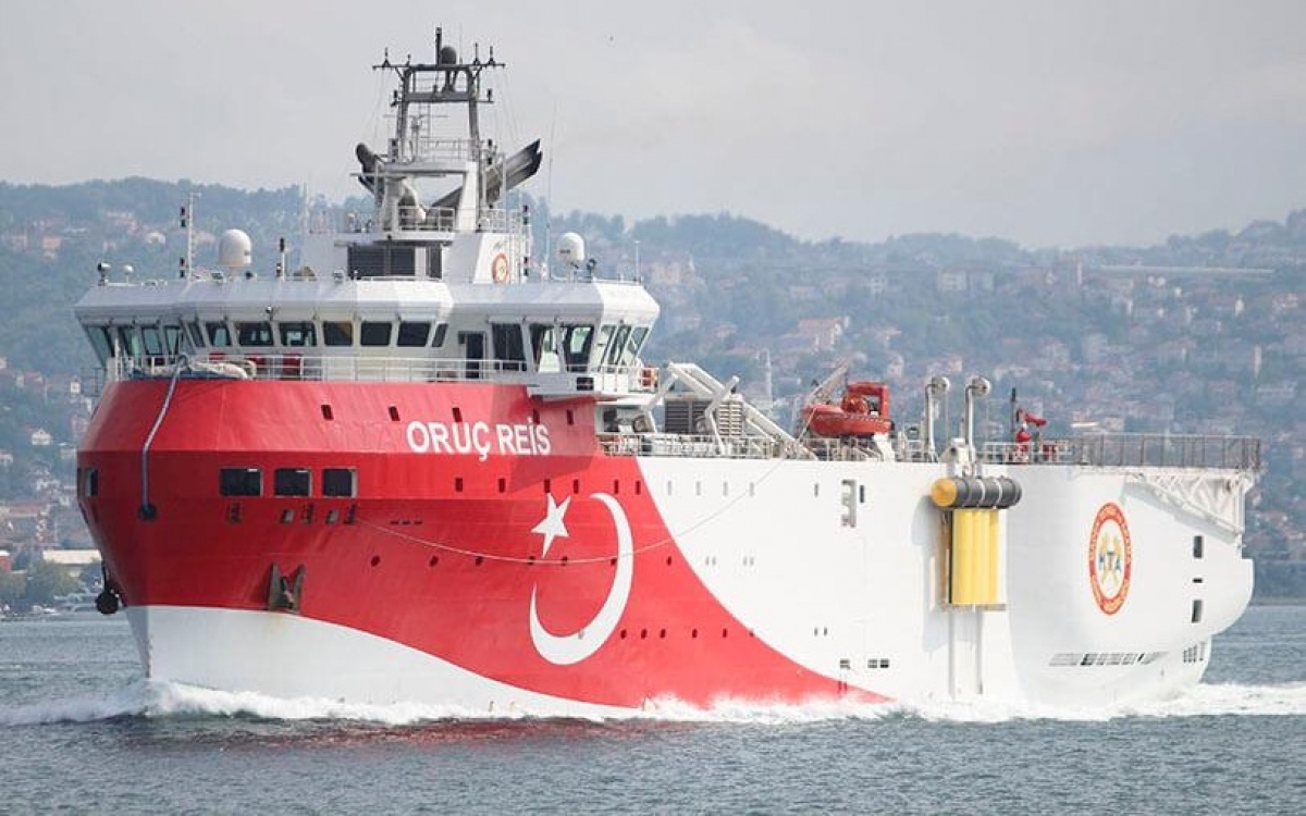 Tàu Oruc Reis của Thổ Nhĩ Kỳ. Ảnh: Atalayar.