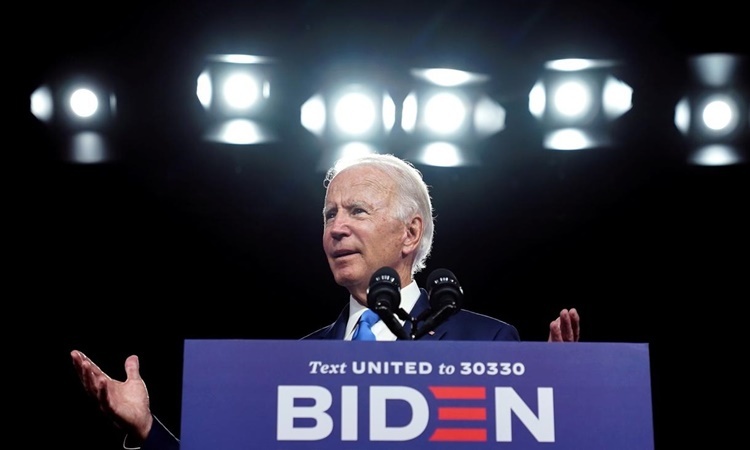 Joe Biden phát biểu tại một buổi vận động tranh cử ở Wilmington, Delaware, ngày 2/9. Ảnh: Reuters.