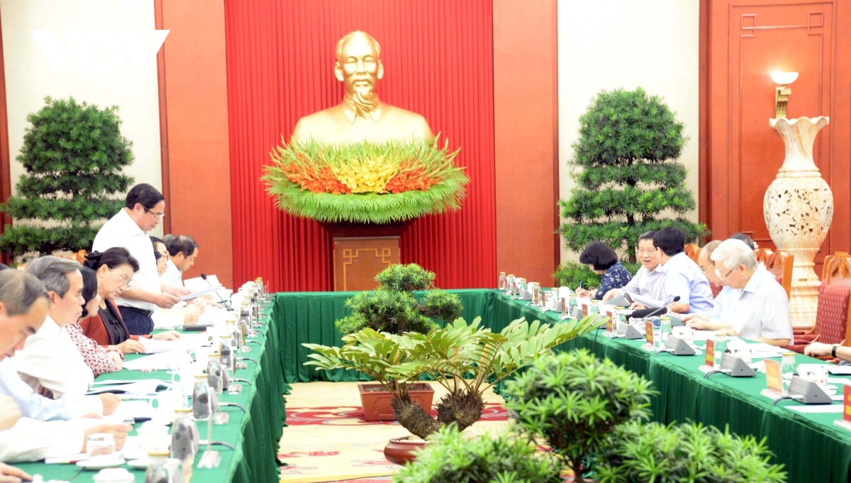 Tổng Bí thư, Chủ tịch nước Nguyễn Phú Trọng, chủ trì phiên họp tiểu ban văn kiện Đại hội XIII của Đảng ngày 11/9.