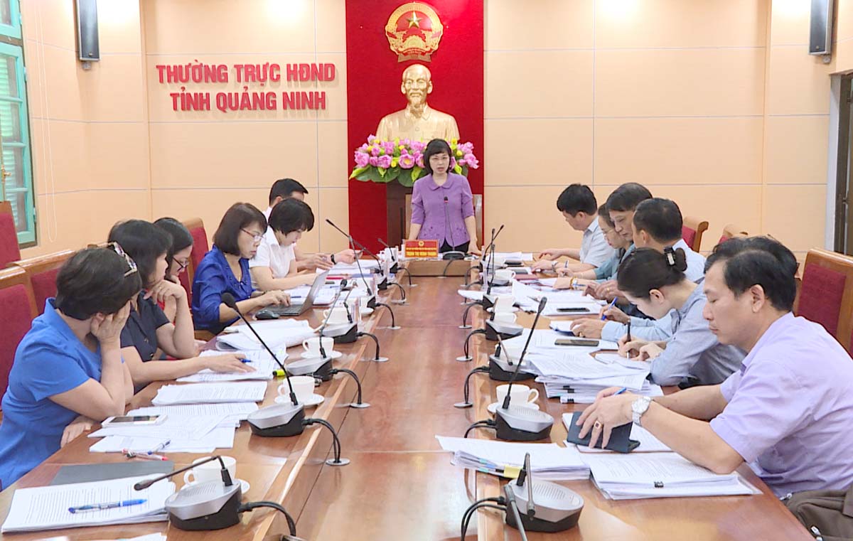 đồng chí Trịnh Thị Minh Thanh, Phó Chủ tịch Thường trực HĐND tỉnh trưởng đoàn giám sát đã có buổi làm việc