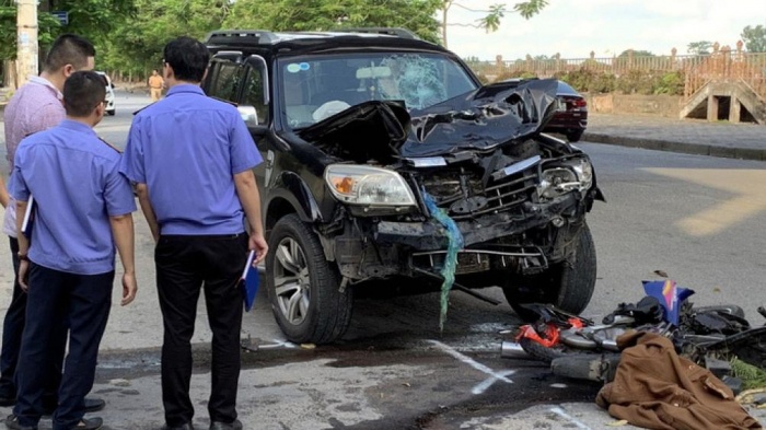 Hiện trường vụ tai nạn khiến 2 người tử vong tại chỗ - Ảnh: Tuấn Minh