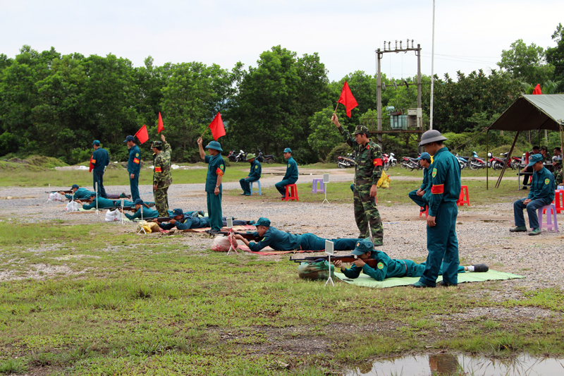 Lực lượng vũ trang huyện Đầm Hà thi đua nâng cao chất lượng công tác huấn luyện, sẵn sàng chiến đấu.
