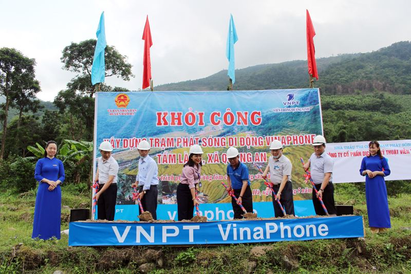 VNPT Quảng Ninh khởi công xây dựng trạm thu phát sóng điện thoại vinaphone tại thôn Tầm Làng, xã 