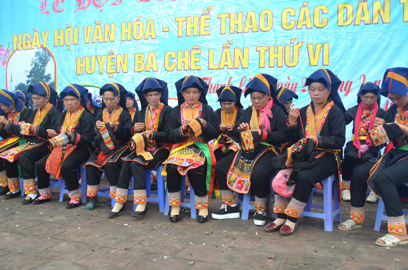 Bà con người dân tộc Dao Thanh Phán trong Ngày hội Văn hoá- Thể thao các dân tộc huyện Ba Chẽ lần thứ VI- 2019. 