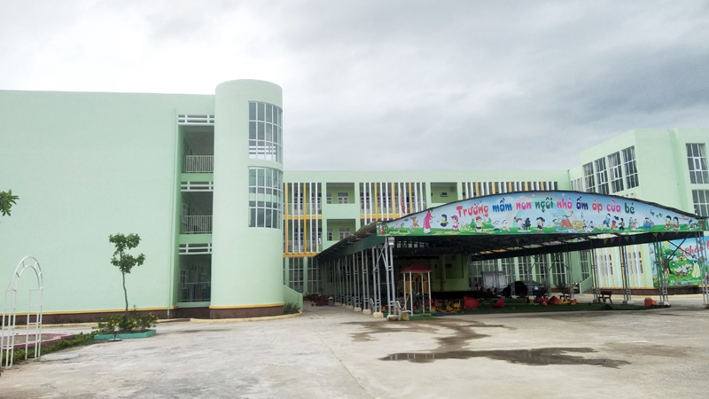 Trường Mầm non Ninh Dương được đầu tư xây dựng mới và được công nhận đạt chuẩn Quốc gia tháng 12/2018.