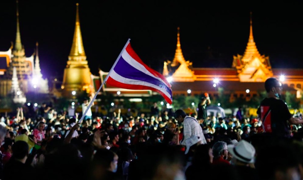 Biểu tình cực lớn ở Thái Lan để đòi hoàng gia cải tổ. Ảnh: Reuters