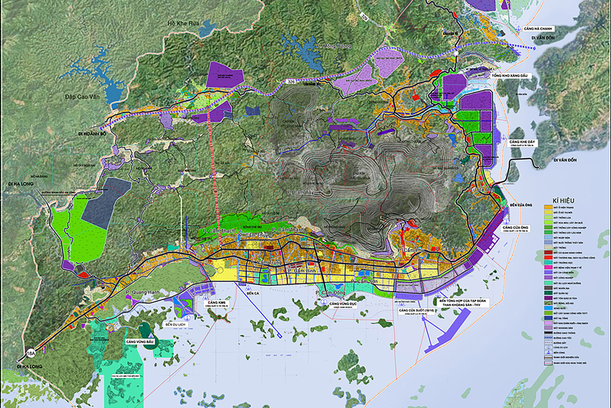 Sơ đồ định hướng không gian phát triển đô thị của TP Cẩm Phả