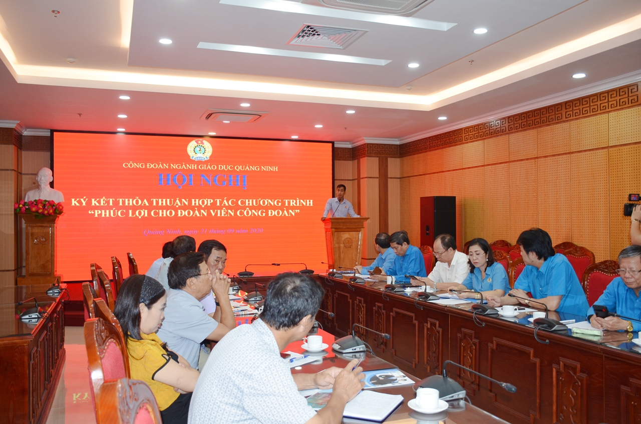 Ông Nguyễn Văn Nhật, Giám đốc Công ty TNHH Medlatec Quảng Ninh phát biểu tại hội nghị ký kết thỏa thuận hợp tác chương trình 