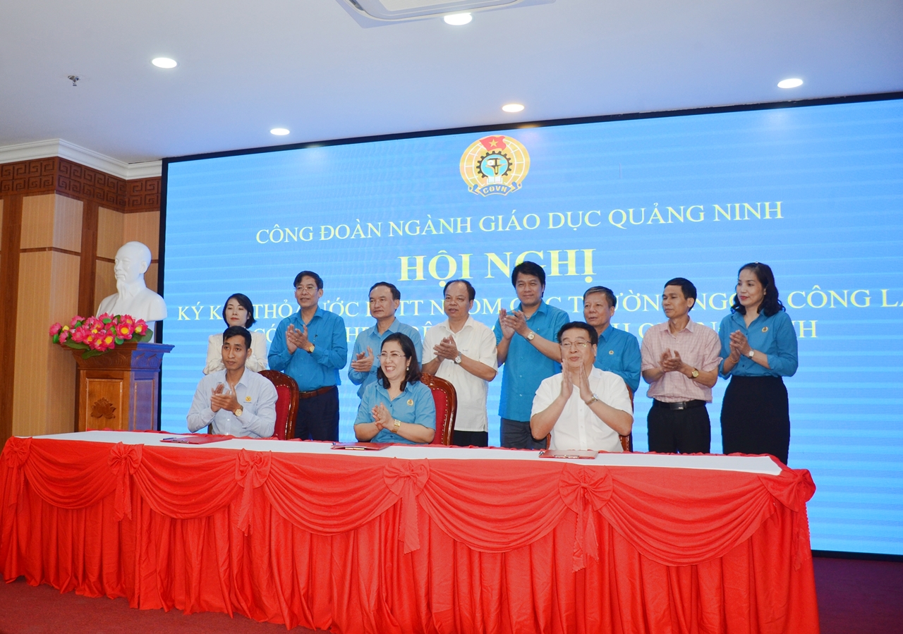 Lễ ký kết giữa Công ty TNHH Medlatec Quảng Ninh và Công đoàn ngành Giáo dục Quảng Ninh.
