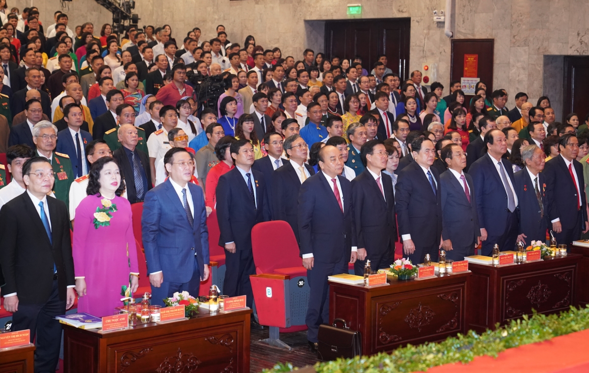 Các đại biểu dự Đại hội Thi đua yêu nước TP. Hà Nội giai đoạn 2020 – 2025 (Ảnh: VGP)