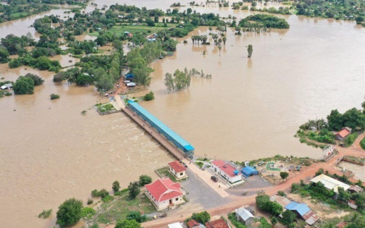 Lũ lụt ở Campuchia. Ảnh: Floodlist.