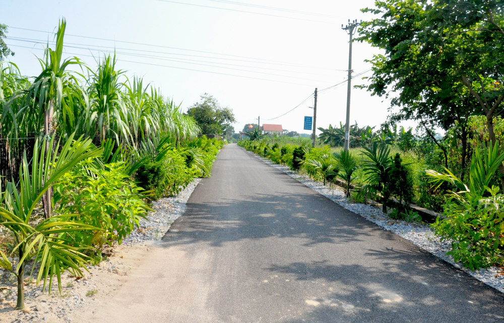 Tuyến đường vào thôn ở xã Quảng Chính, Hải Hà.