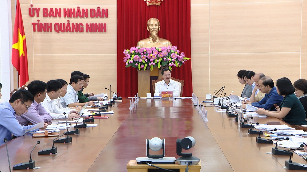 Đồng chí Cao Tường Huy, Phó Chủ tịch Thường trực UBND tỉnh chủ trì cuộc họp