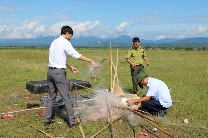 Từ ngày 1/9 đến ngày 26/10, lực lượng chức năng và các địa phương tạiTP Móng Cái đã tịch thu, tiêu hủy hơn 16.700 mét lưới dùng để săn bắt chim di cư.