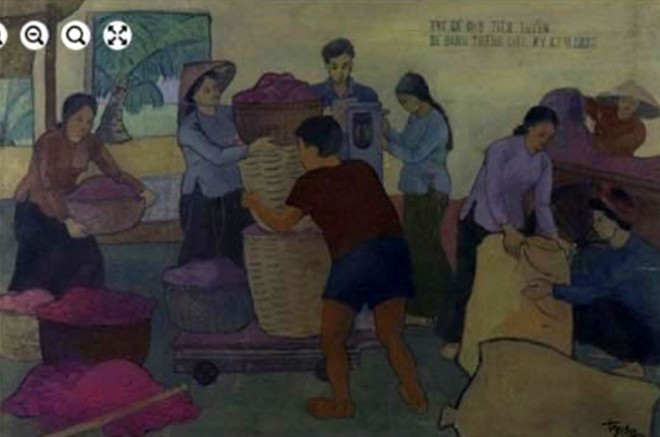 Tranh mạo danh họa sĩ Nguyễn Trọng Hợp dự kiến được đấu giá nhưng sau đã rút xuống Ảnh: Chụp màn hình