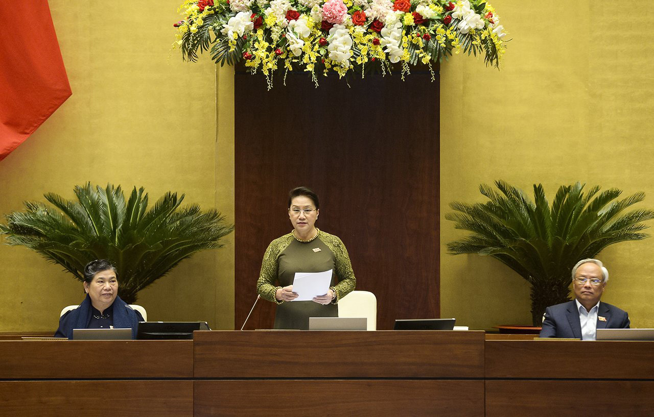  Chủ tịch Quốc hội Nguyễn Thị Kim Ngân phát biểu kết luận Phiên chất vấn và trả lời chất vấn.