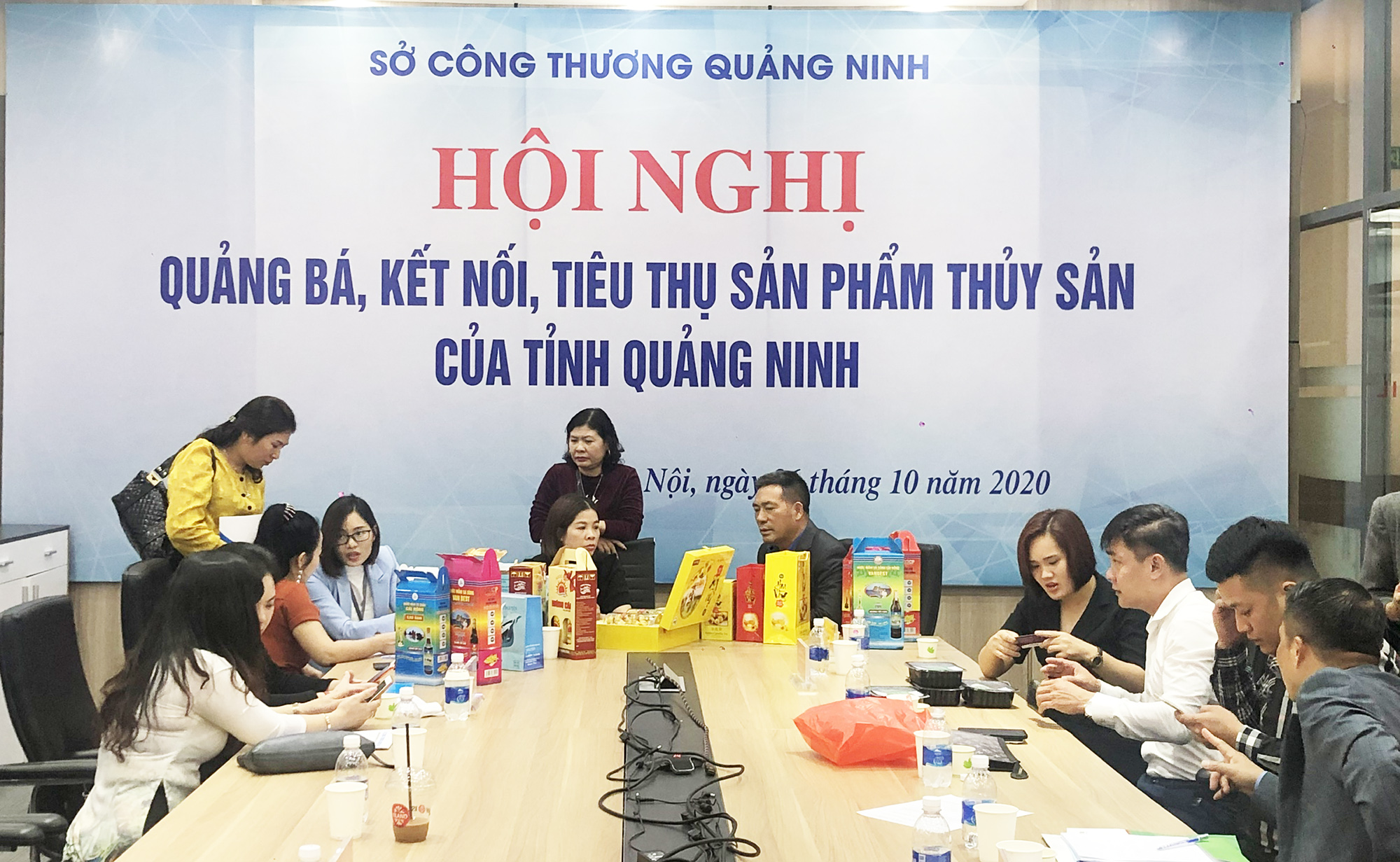 Hội nghị quảng bá, kết nối, tiêu thụ sản phẩm thủy sản Quảng Ninh tại Hà Nội, tháng 10/2020.