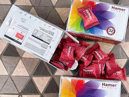 Loại kẹo Hamer chứa chất cấm dùng điều trị rối loạn cương dương. Ảnh: Bộ Công thương.