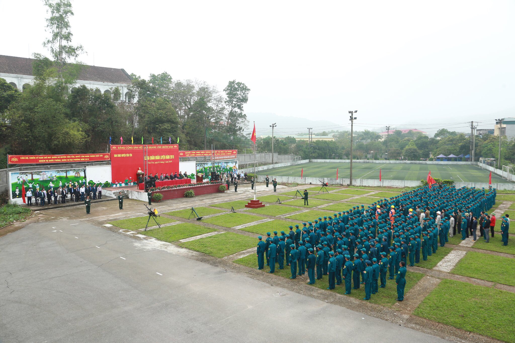 Huyện Tiên Yên tổ chức lễ ra quân huấn luyện năm 2020.