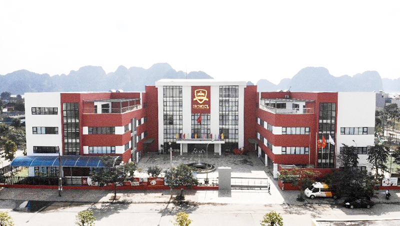 Cơ sở vật chất khang trang của Trường Hội nhập quốc tế Ischool Cẩm Phả.