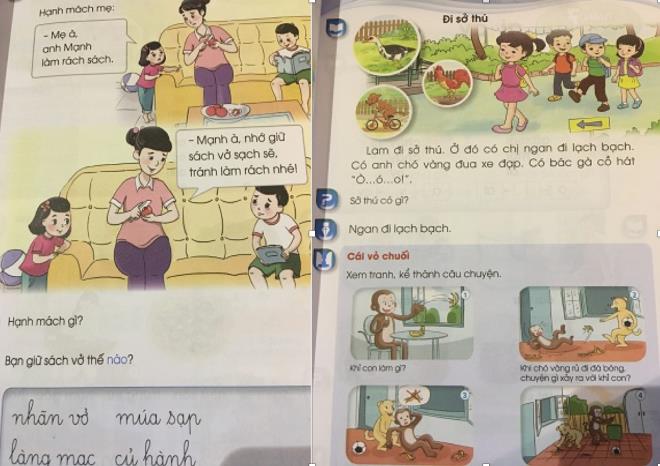 Bài đọc trong sách Tiếng Việt 1, bộ Kết nối tri thức với cuộc sống.