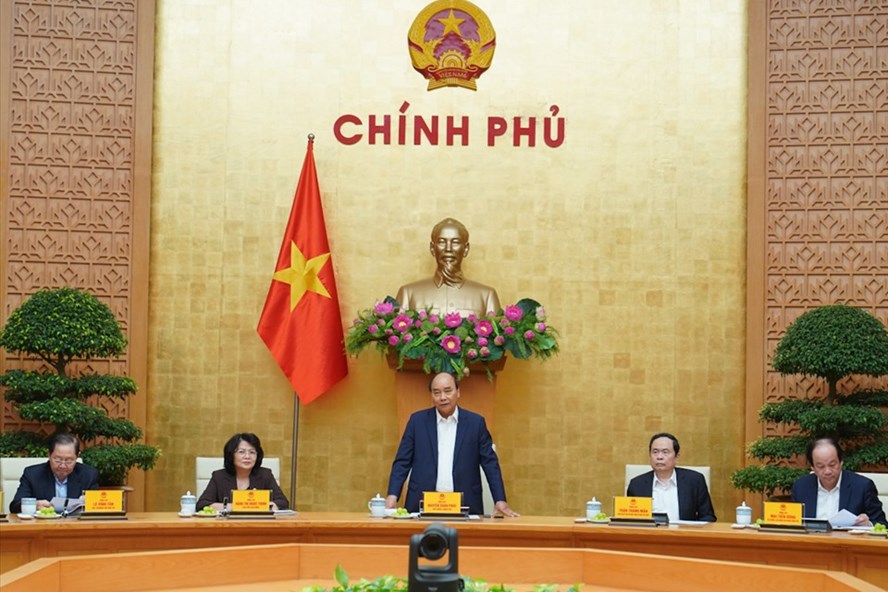 Thủ tướng Nguyễn Xuân Phúc yêu cầu tổ chức Đại hội Thi đua yêu nước toàn quốc lần thứ X tạo dấu ấn mạnh mẽ - Ảnh: VGP/Quang Hiếu