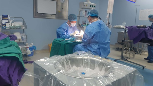Các y bác sỹ thực hiện thành công ca điều phối ghép đa tạng từ một người hiến ở Vũng Tàu. (Ảnh: PV/Vietnam+)