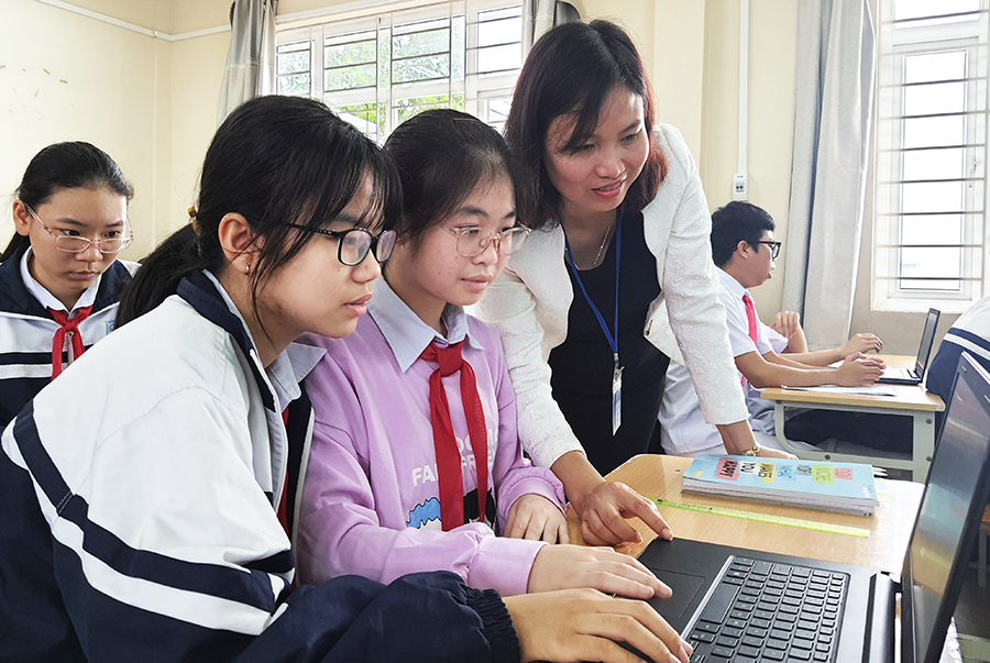 Một tiết học của cô trò Trường THCS Nguyễn Trãi.