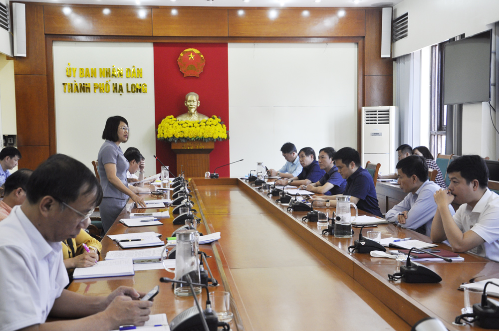 Đoàn giám sát của ĐBQH tỉnh - Ủy ban MTTQ tỉnh đã làm việc với TP Hạ Long về kết quả thực hiện chính sách pháp luật về giải quyết KNTC, kiến nghị của công dân từ năm 2017-2019. Ảnh chụp tháng 5/2020