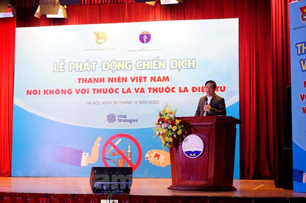 Phó giáo sư Lương Ngọc Khuê phát biểu tại buổi lễ. (Ảnh: PV/Vietnam+)
