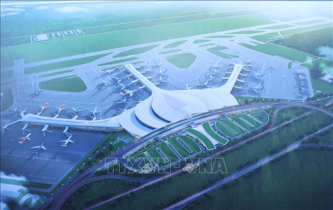 Sơ đồ Dự án đầu tư xây dựng Cảng hàng không quốc tế Long Thành giai đoạn 1. Ảnh: Thống Nhất/TTXVN