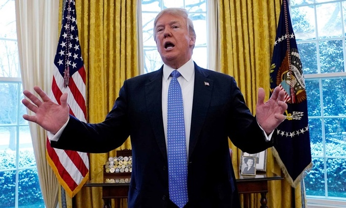 Tổng thống Mỹ Donald Trump tại Nhà Trắng hồi năm 2018. Ảnh: Reuters.