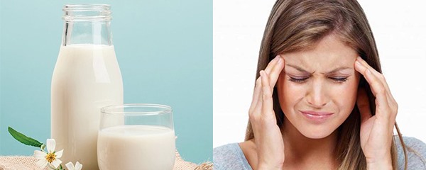 Nên cân nhắc tạm dừng uống sữa nếu gặp triệu chứng đau đầu không dứt. Đồ hoạ: Phương Linh