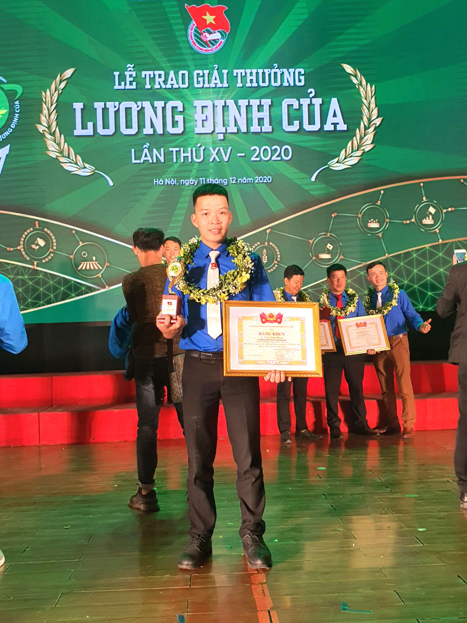 Trần Đăng Hạnh, tại Lễ trao Giải thưởng Lương Đình Của lần thứ XV-2020 (Ảnh do nhân vật cung cấp)