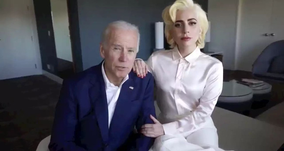 Nữ ca sĩ Lady Gaga và Tổng thống đắc cử Mỹ Joe Biden - Ảnh chụp màn hình Twitter