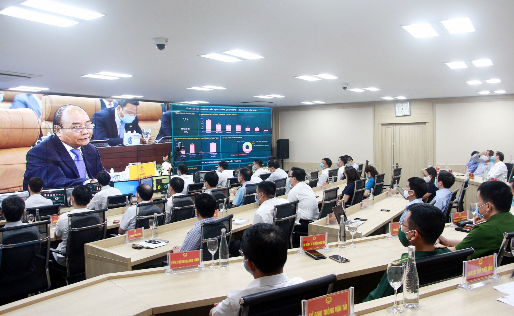 Trung tâm Điều hành thành phố thông minh tỉnh Quảng Ninh chính thức kết nối thành công với Hệ thống Thông tin báo cáo quốc gia, Trung tâm Thông tin, chỉ đạo, điều hành của Chính phủ, Thủ tướng Chính phủ từ tháng 8/2020.