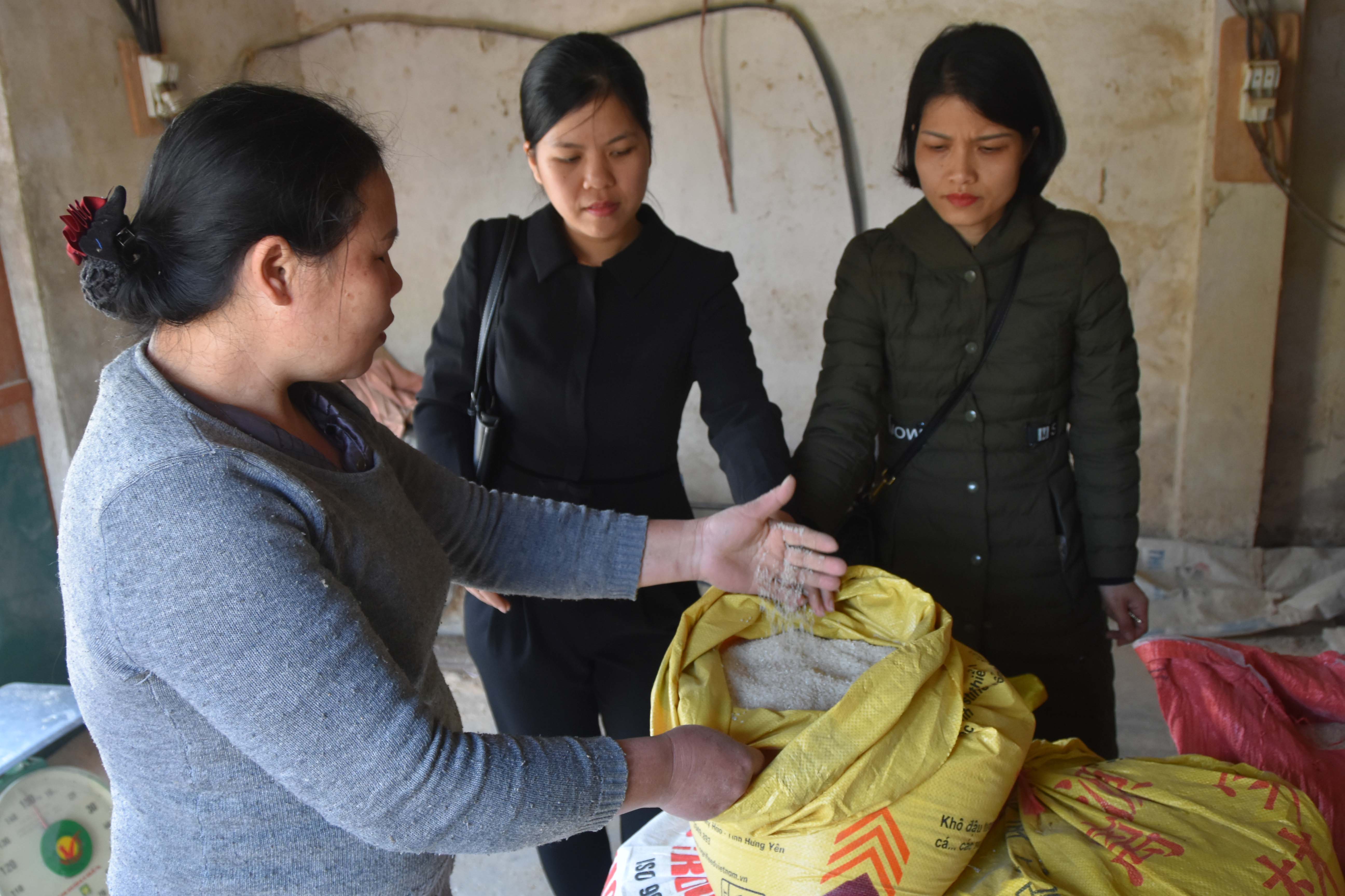 Cán bộ Hội LHPN xã Đầm Hà (huyện Đầm Hà) nắm tình hình sản xuất của các hộ phụ nữ vay vốn, tháng 12/2020.