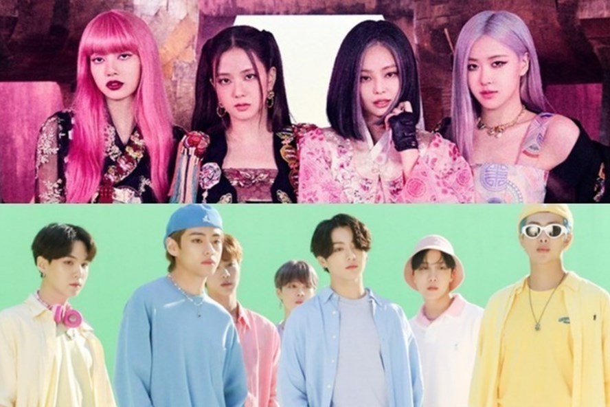 Blackpink và BTS có các ca khúc đạt 800 triệu view nhanh nhất trong số các nhóm nhạc Kpop hiện tại. Ảnh: MV.
