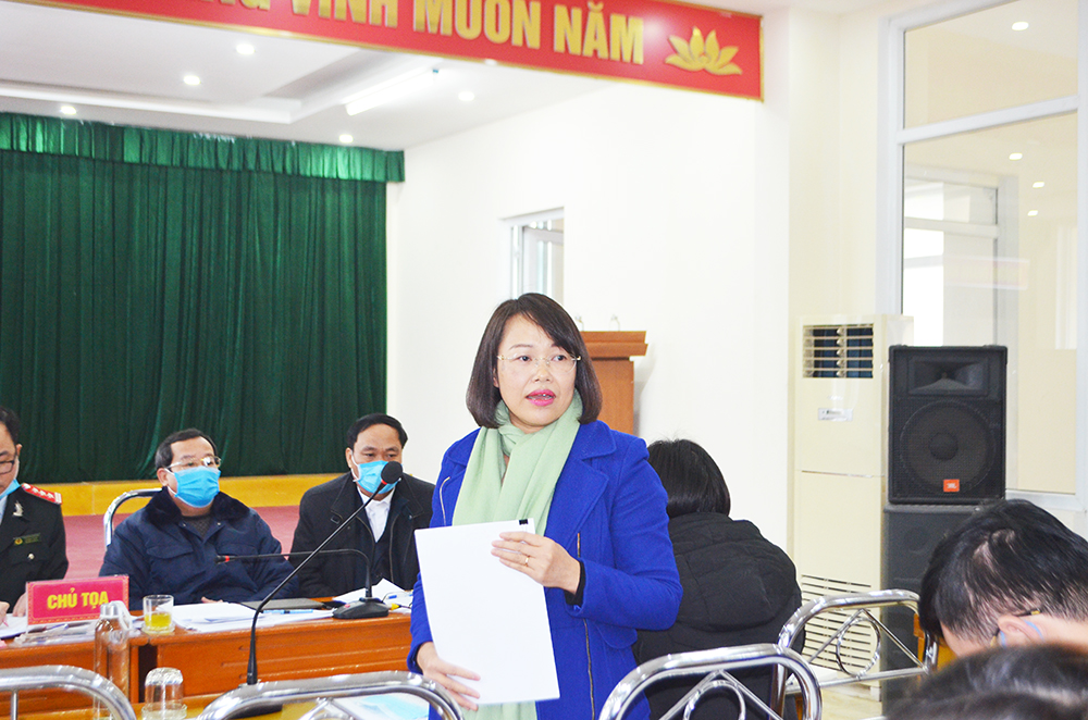 Đại diện MTTQ tỉnh tham gia giám sát, phản biện tại buổi đối thoại do Thanh tra tỉnh chủ trì làm việc với một số hộ dân phường Quang Hanh ngày 11/1/2021.