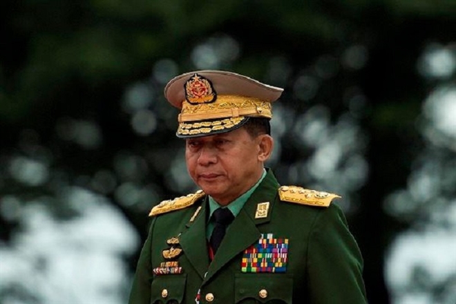 Tổng Tư lệnh Myanmar Min Aung Hlaing. (Ảnh: Asia Times)