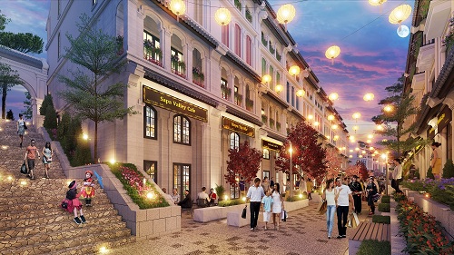 Nằm tại trung tâm thị xã Sa Pa, shophouse Sun Plaza Cau May có tiềm năng khai thác kinh doanh đắc lợi.