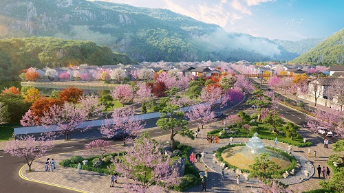 Sun Onsen Village - Limited Edition đẹp tựa một khu phố của giới thượng lưu Nhật Bản ẩn mình giữa thiên nhiên Quang Hanh lãng mạn.