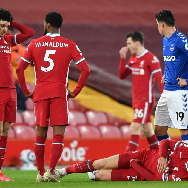  Liverpool gặp tổn thất lớn sau thất bại trước Everton.