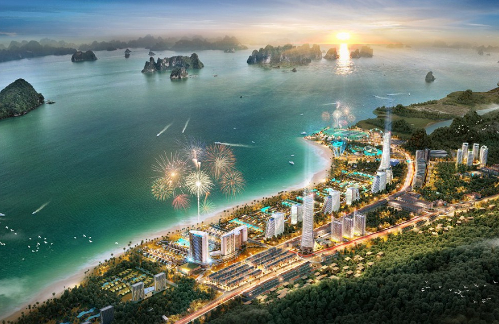 Phối cảnh Tổ hợp du lịch nghỉ dưỡng Sonasea Vân Đồn Harbor City thuộc quy hoạch phân khu tỷ lệ 1/2.000 khu vực Cái Rồng.