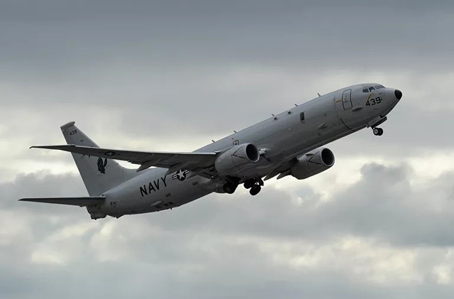 Máy bay trinh sát P-8 của Hải quân Mỹ. (Ảnh: AFP)